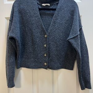 Double Zero Charcoal Button-Up Cardigan